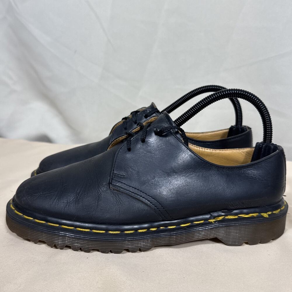 Vintage Dr Martens 1461 UK 6 US Mens 7 Womens 8 Black Leather Made England